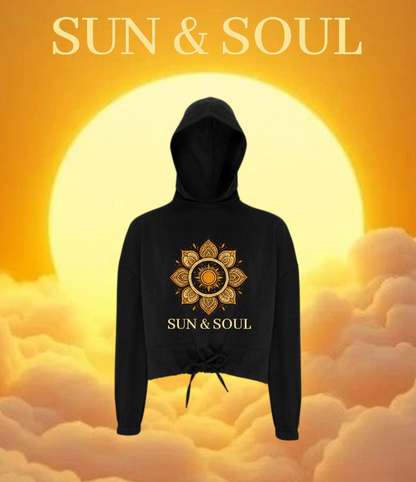 Sun & Soul Cropped Oversize Hoodie Woman