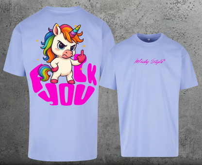 FuckYou Einhorn Oversize Shirt Backprint Unisex