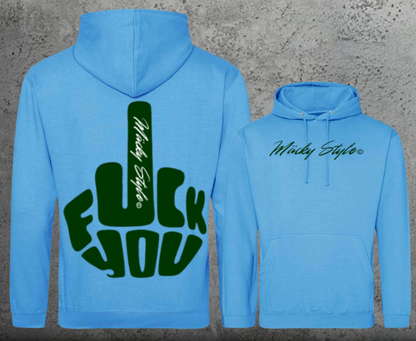 FuckYou MäckyStyle Grün Hoodie Unisex Backprint