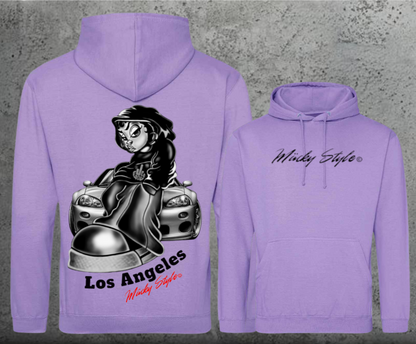LA cool hoodie unisex backprint