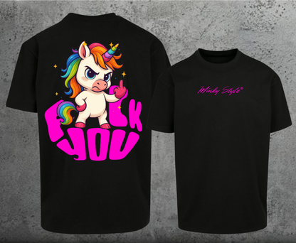 FuckYou Einhorn Oversize Shirt Backprint Unisex