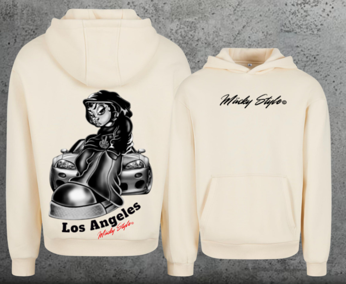LA cool Hoodie Soft Backprint