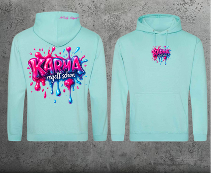 Karma regelt schon Hoodie Unisex Backprint