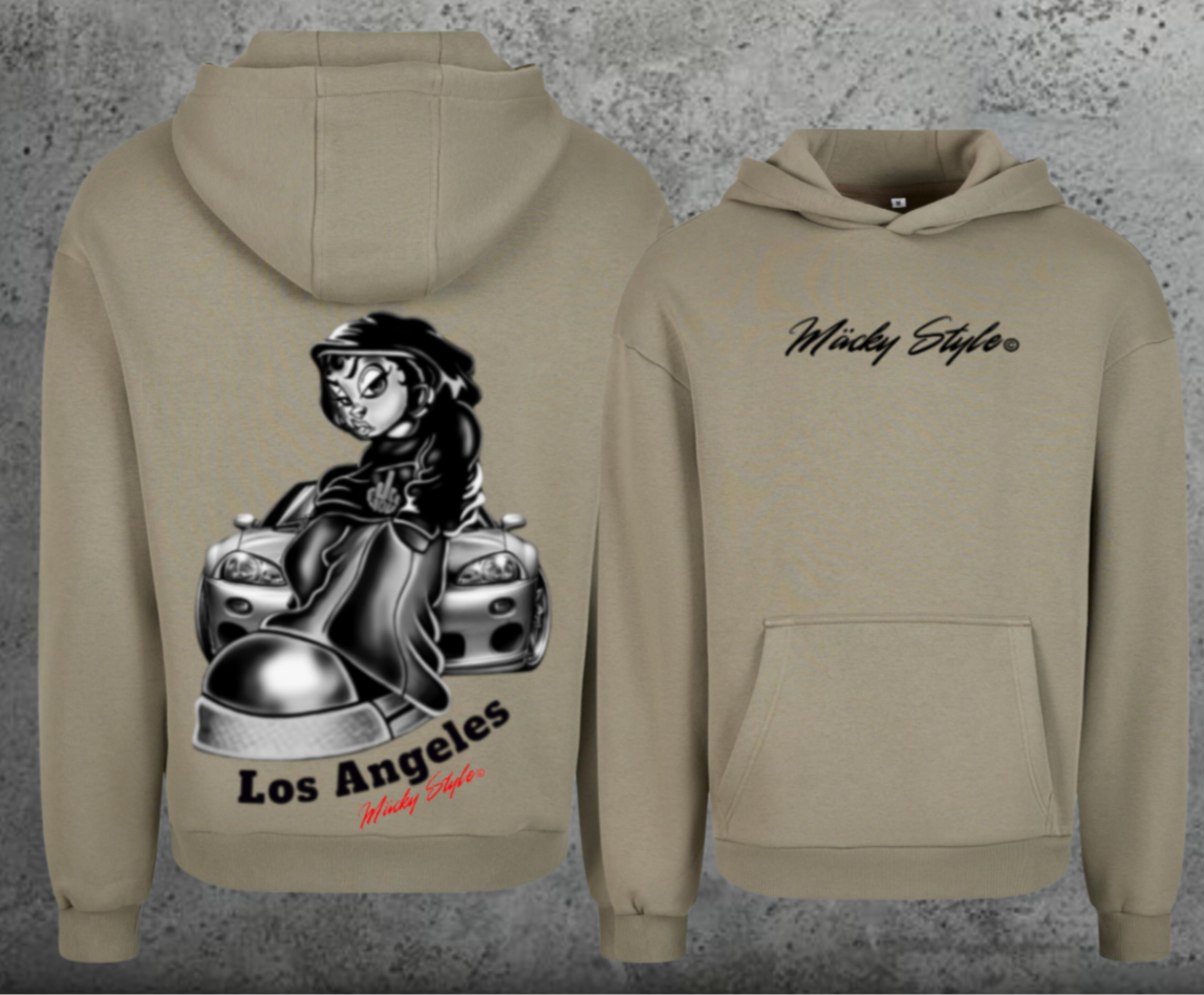 LA cool Hoodie Soft Backprint