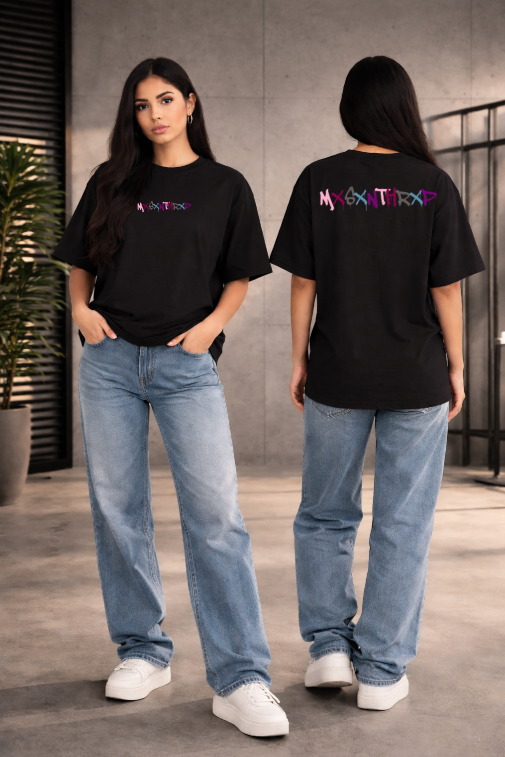 MXSXNTHRXP Color Oversize Shirt Backprint Unisex