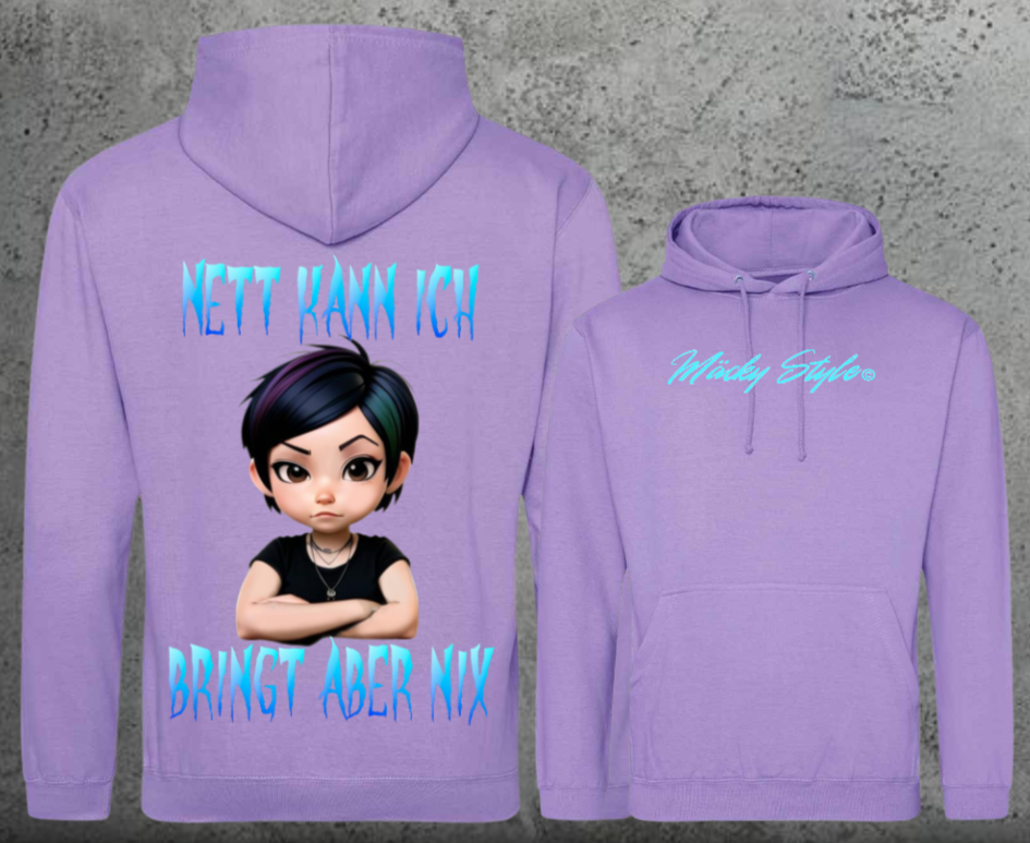 Nett kann ich Hoodie Unisex Backprint