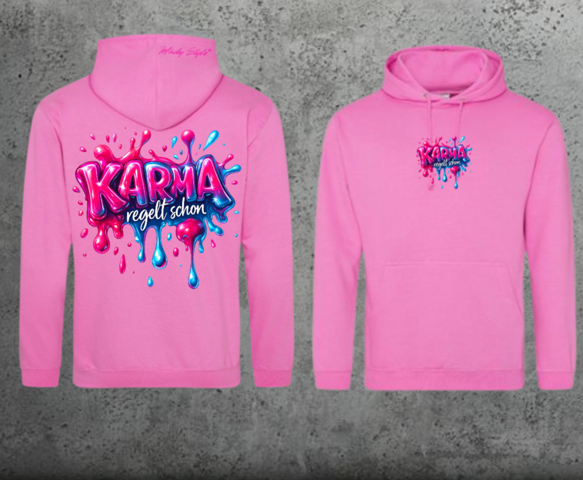 Karma regelt schon Hoodie Unisex Backprint