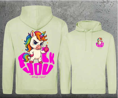 FuckYou Einhorn Hoodie Unisex Backprint