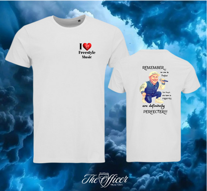 I love freestyle music Men Shirt Backprint Unisex
