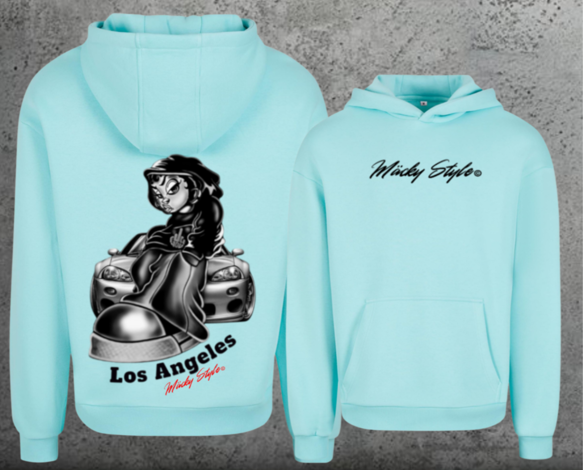LA cool Hoodie Soft Backprint