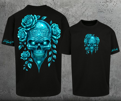 Metalic Totenkopf Mint Oversize Shirt Backprint