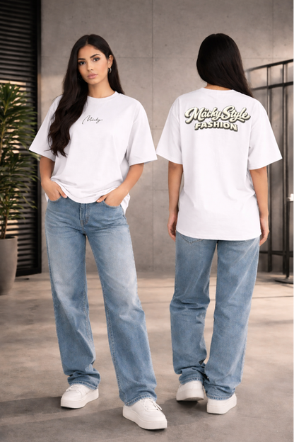 Camicia oversize con stampa sul retro 