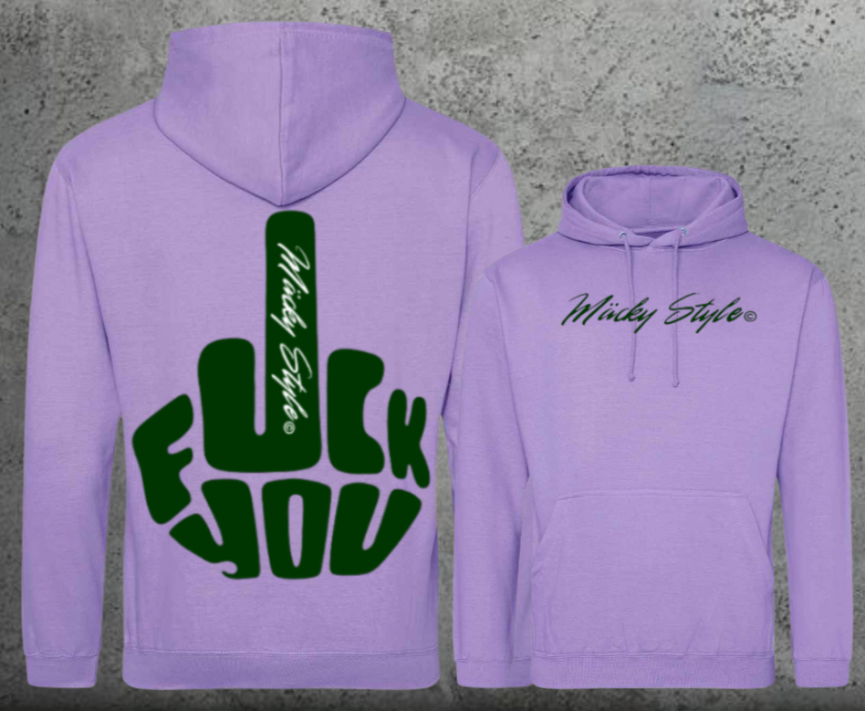 FuckYou MäckyStyle Grün Hoodie Unisex Backprint