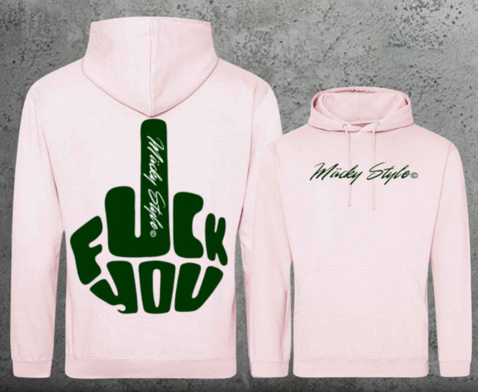 FuckYou MäckyStyle Grün Hoodie Unisex Backprint