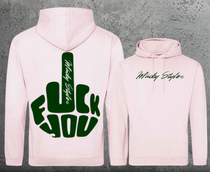 FuckYou MäckyStyle Grün Hoodie Unisex Backprint