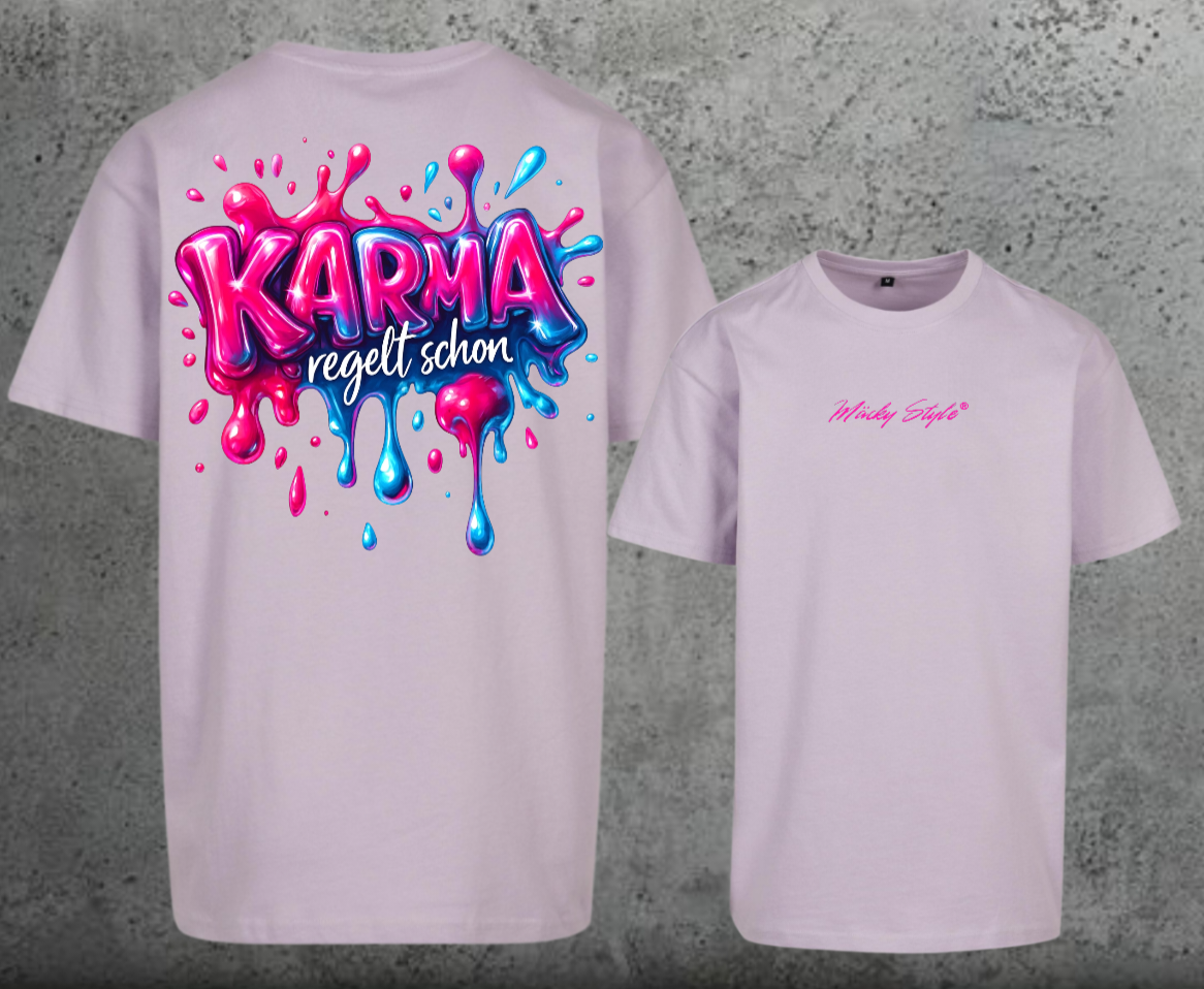 Karma regelt schon Oversize Shirt Backprint Unisex