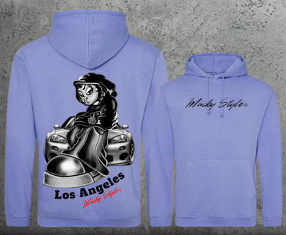 LA cool hoodie unisex backprint