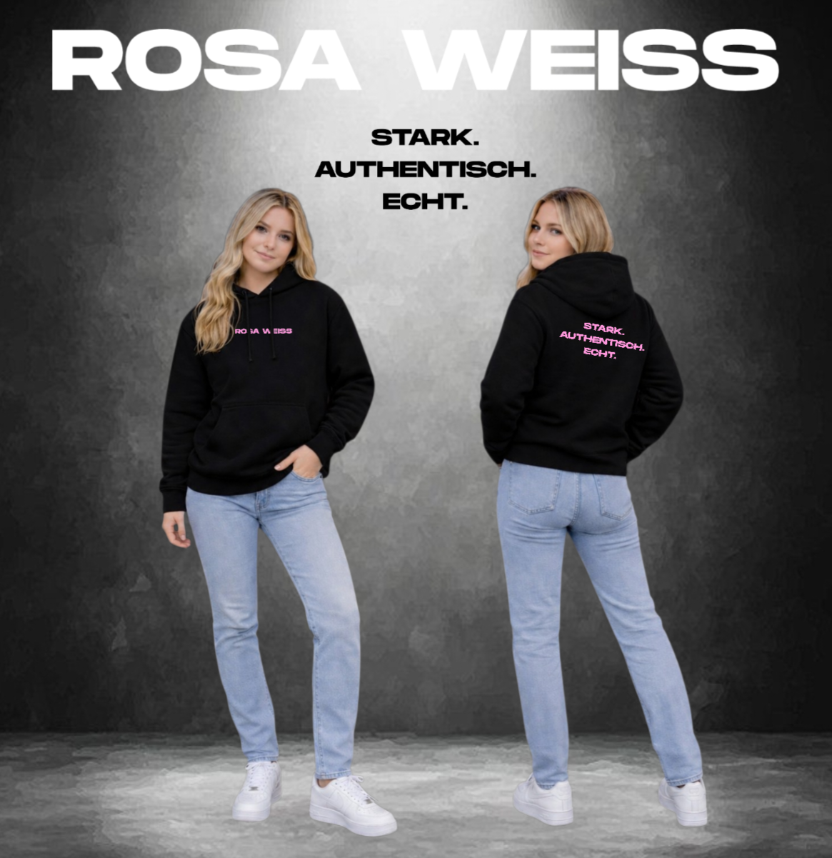 Felpa con cappuccio con motivo stampato sul retro unisex