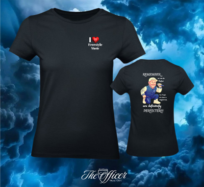 I love freestyle music Woman Shirt Backprint