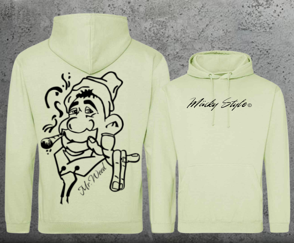 Mr. Weed Hoodie Unisex Backprint
