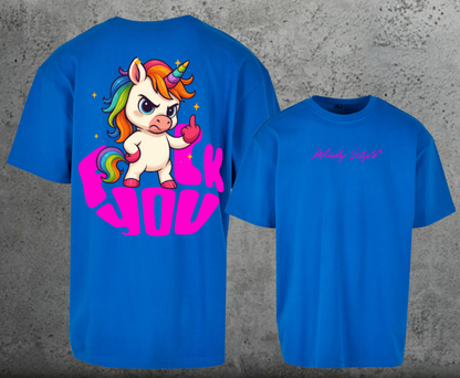 FuckYou Einhorn Oversize Shirt Backprint Unisex
