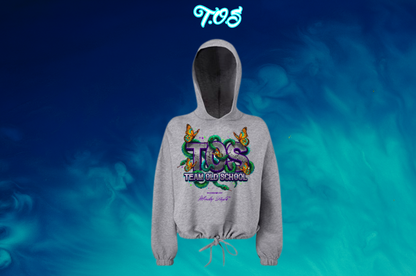 T.O.S. - Gift & Freiheit Cropped Oversize Hoodie Woman