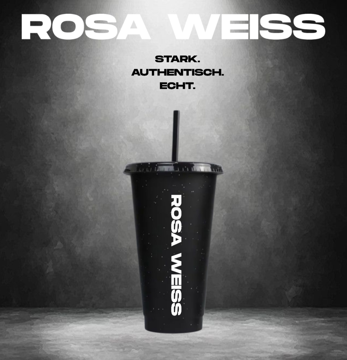 ROSA WEISS Mehrweg Dekobecher