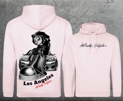 LA cool hoodie unisex backprint