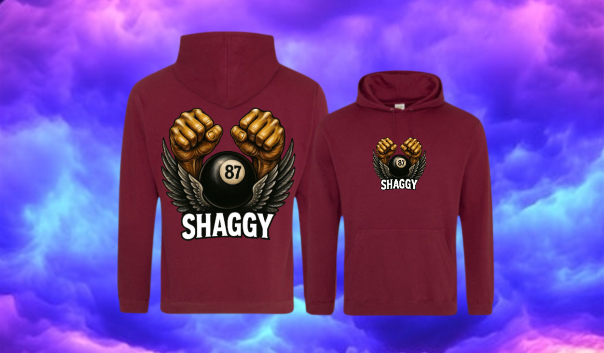 Shaggy87 Merch Hoodie Unisex Backprint