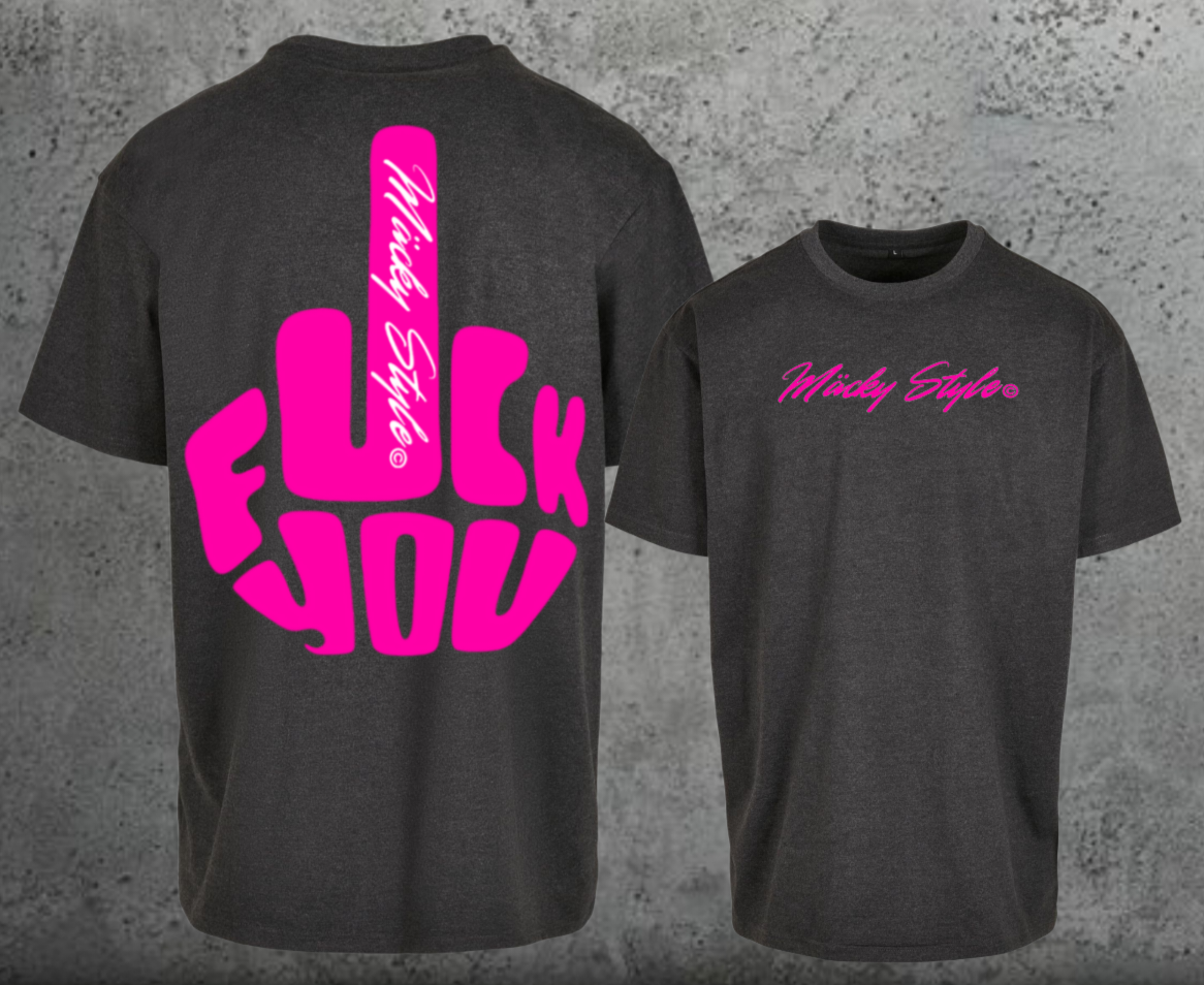 FuckYou MäckyStyles Pink Oversize Shirt Backprint