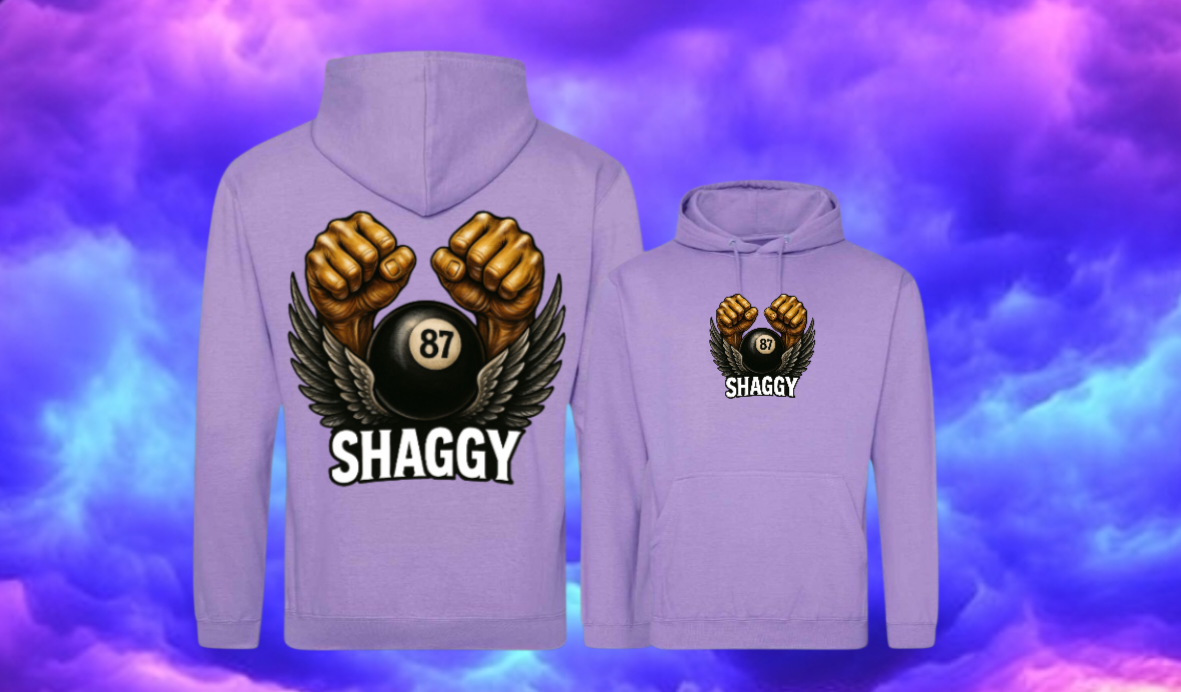 Shaggy87 Merch Hoodie Unisex Backprint