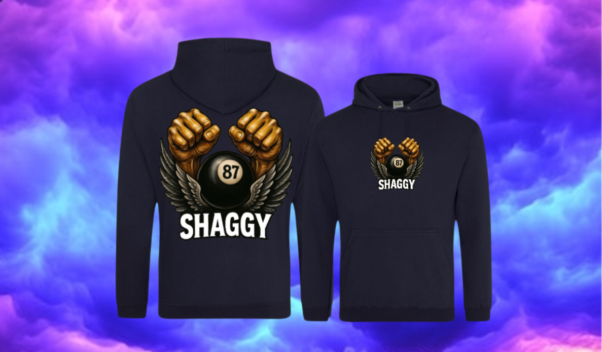 Shaggy87 Merch Hoodie Unisex Backprint