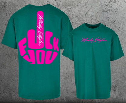FuckYou MäckyStyles Pink Oversize Shirt Backprint