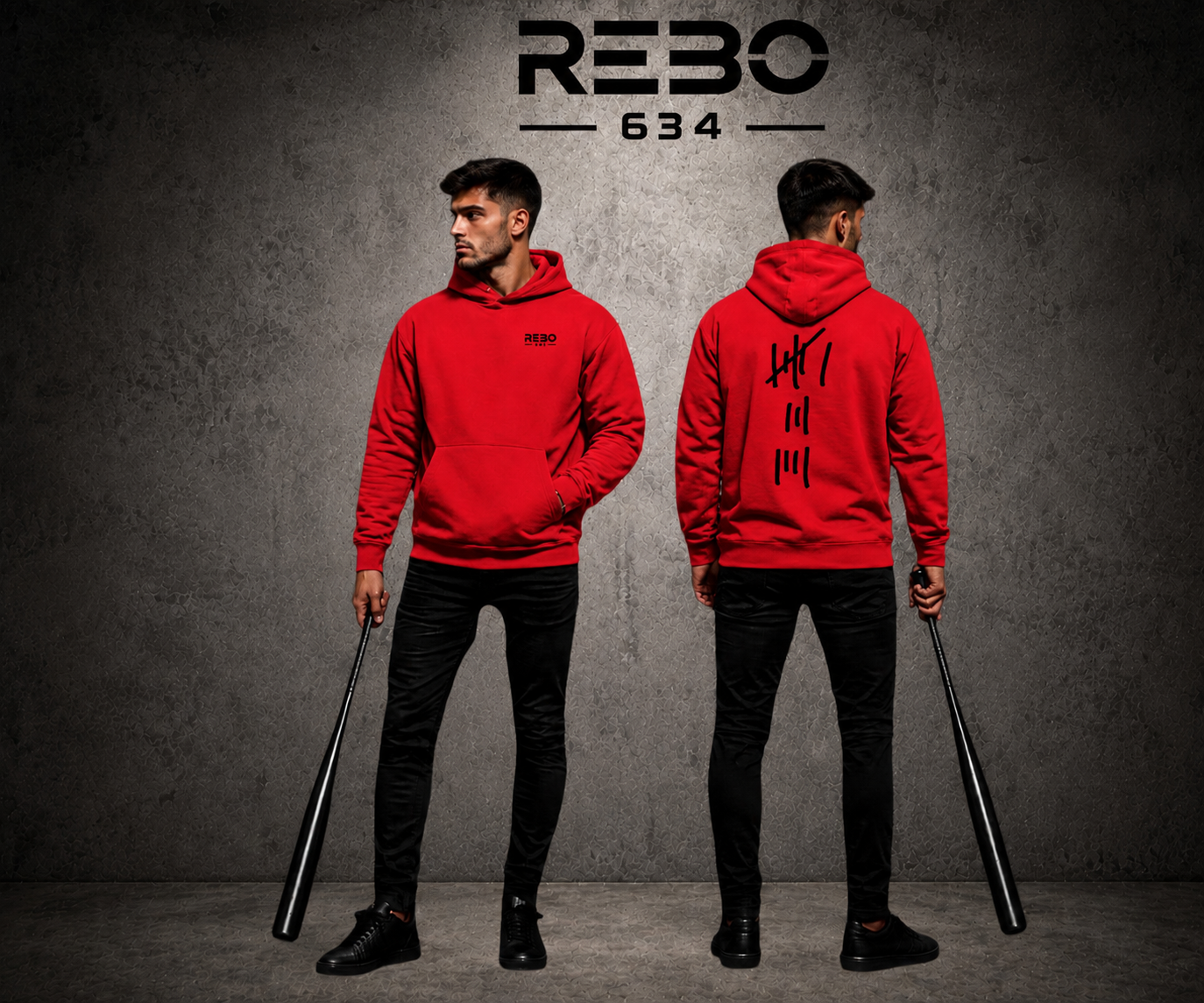 REBO 634 - Jahre Oversize Hoodie