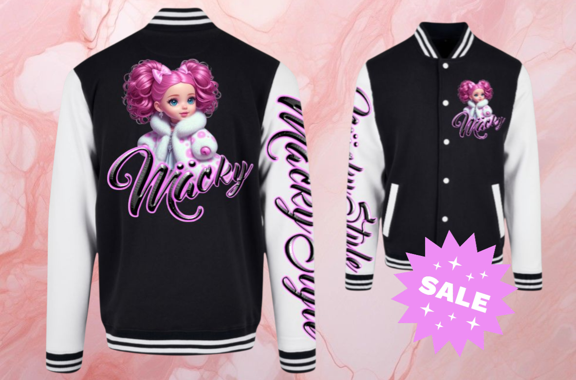 Pinky College Jacket Back/Front Print 
