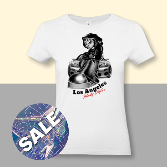 LA cool Woman Shirt long weiß