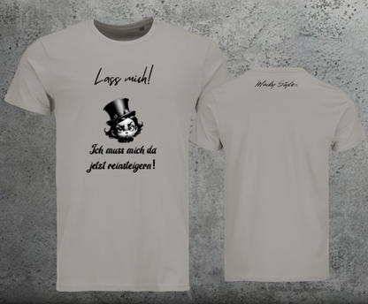 Lasciami la maglietta da uomo con stampa frontale