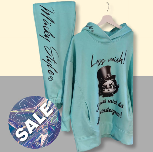 Lass mich Soft Jogger Woman Mint mit Hamstertaschen, tragbar bis 1,70m
