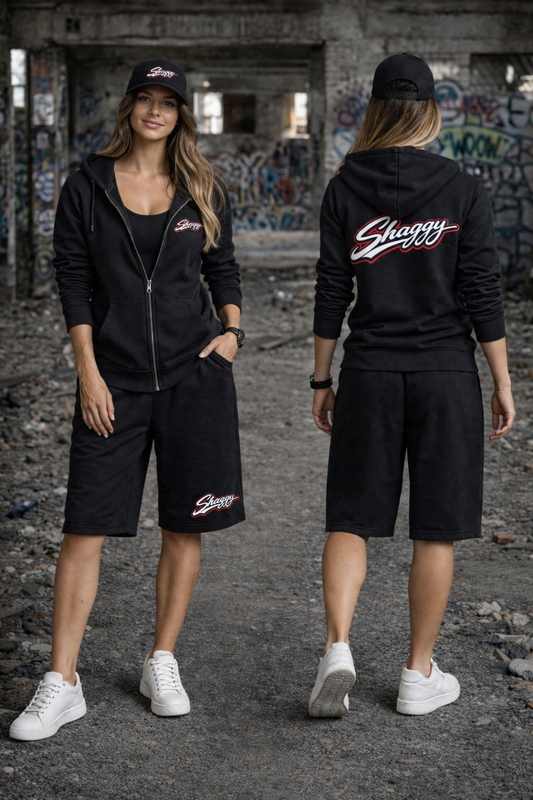 Shaggy Woman Mega Sport Set Short & Tank Top & Zipper & Cap