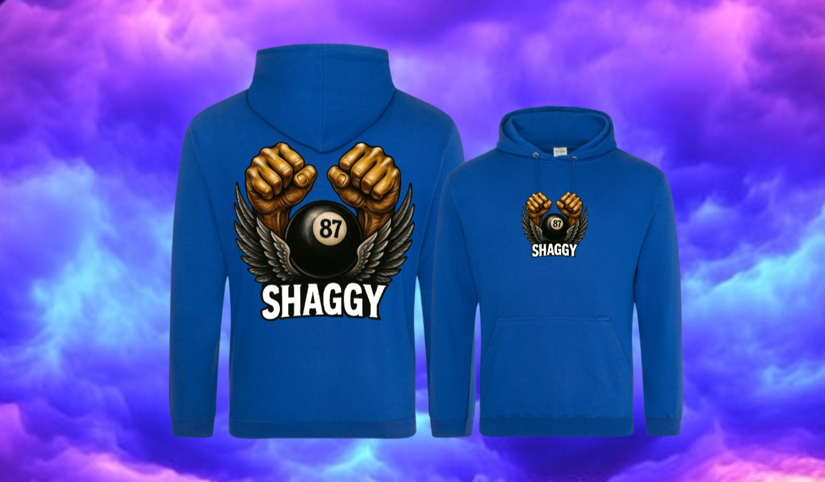 Shaggy87 Merch Hoodie Unisex Backprint