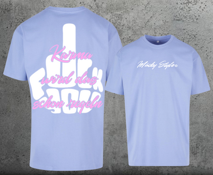 FuckYou Karma (White/Pink) Oversize Shirt Backprint