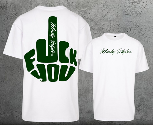 FuckYou MäckyStyles Grün Oversize Shirt Backprint