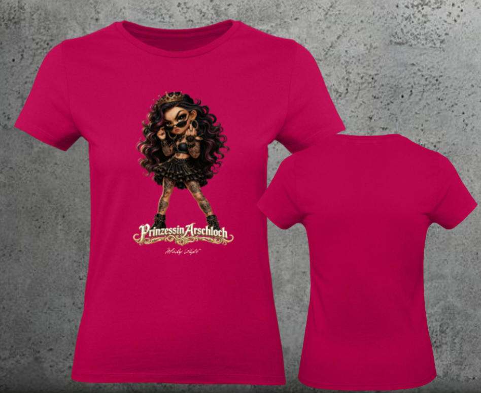 Prinzessin Arschloch  Woman Shirt Frontprint