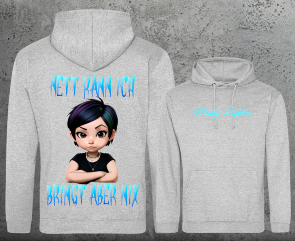 Nett kann ich Hoodie Unisex Backprint