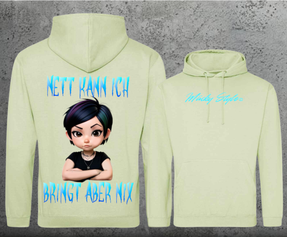 Nett kann ich Hoodie Unisex Backprint
