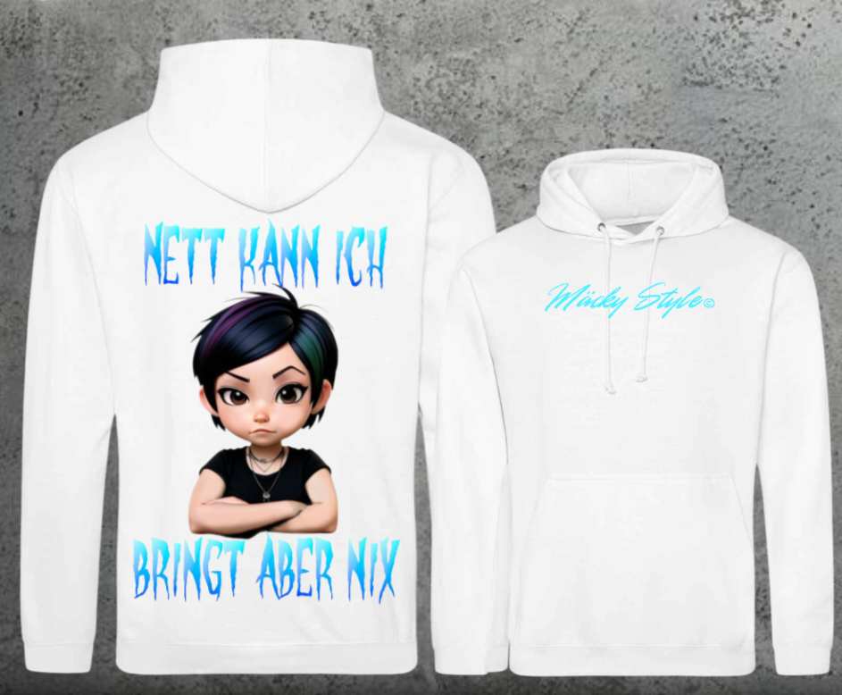 Nett kann ich Hoodie Unisex Backprint
