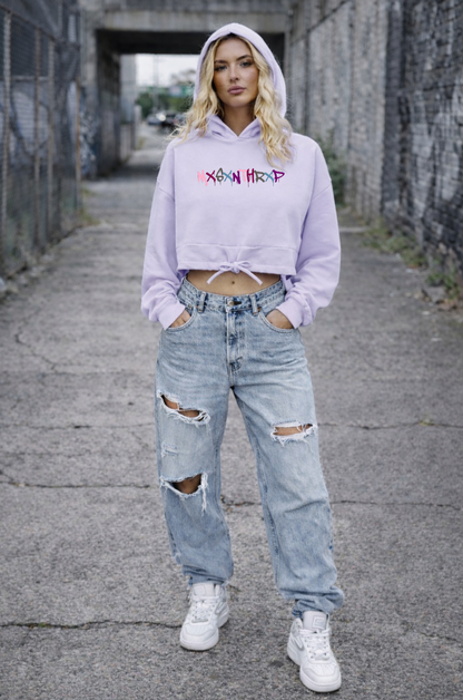 MXSXNTHRXP Color Cropped Oversize Hoodie Woman