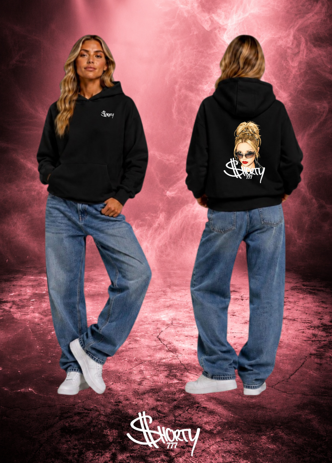 Shorty777 - Hoodie Soft Backprint