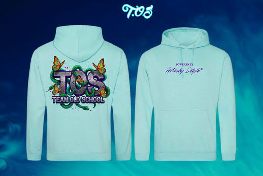 Felpa con cappuccio con motivo stampato sul retro unisex