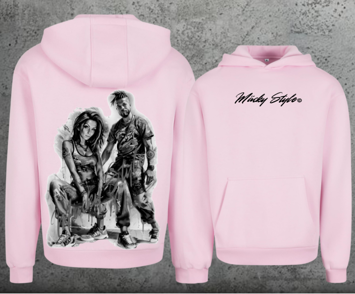 Die Macher Schwarz/Weiss Hoodie Soft Backprint